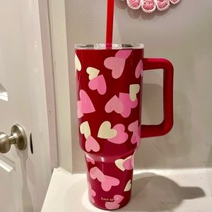 Kate Spade New York 40 Ounce Valentines Day Hearts Tumbler Pink & Red